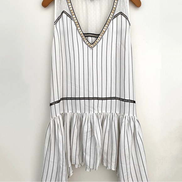 LUG VON SIGA Striped Asymmetrical Tunic Dress Top size 38 - Picture 4 of 11